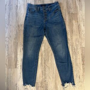 Lucky Brand Ankle-Length Distressed Blue Jeans
